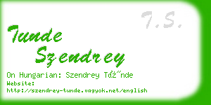 tunde szendrey business card